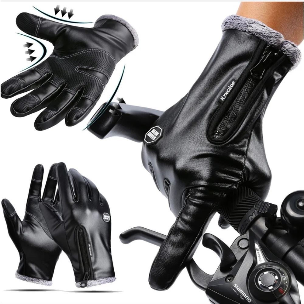 Winter Touchscreen Warm Driving Gloves Leather GlovesTactical Motorcycle Mitten